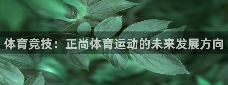 意昂2登录入口：体育竞技：正尚体育运动的未来发展方向